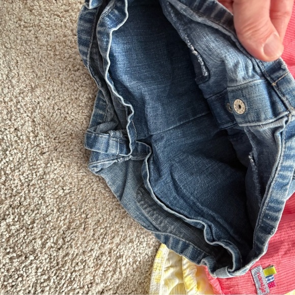 Kids Pink and Yellow Tops Set bundle 4T summer clothes jean skort tahari set - Picture 4 of 9